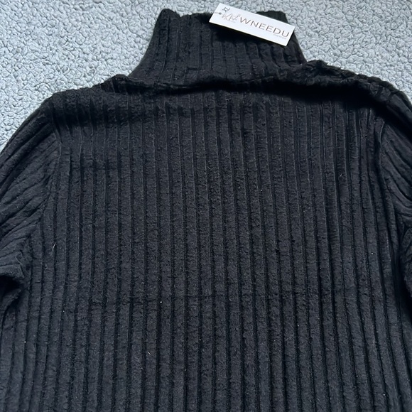 NWT WNEEDU Womens Long Sleeve Turtleneck Casual Loose Top - Picture 9 of 11